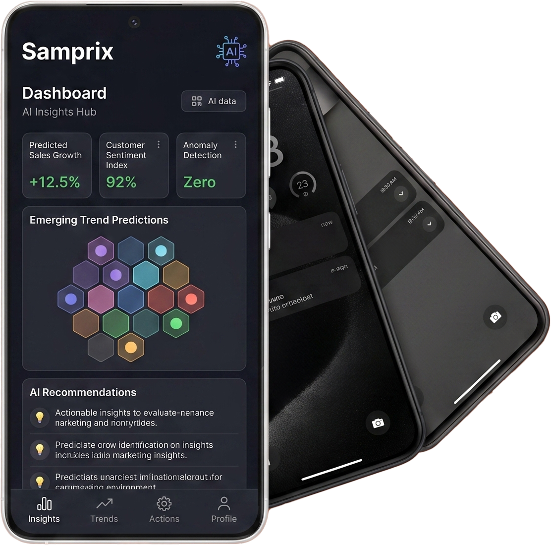 Samprix AI insights dashboard preview